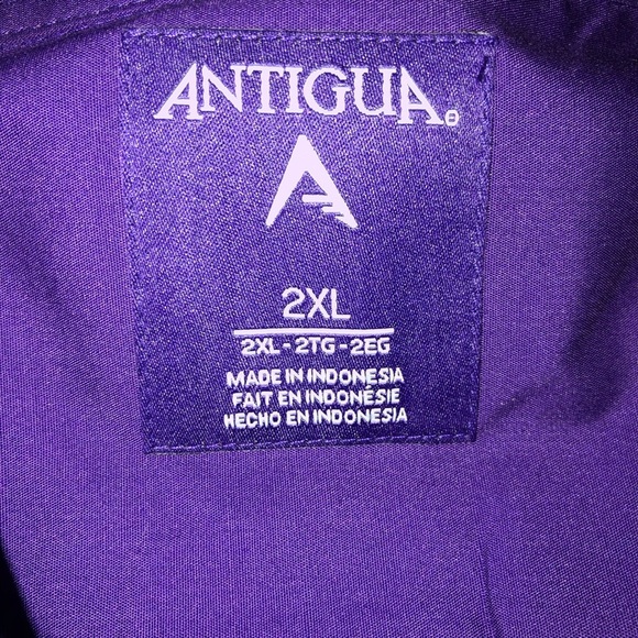 Sold Antigua X NBA Los Angeles Lakers dynasty dress shirt purple 2XL - Picture 5 of 7